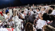 Glen Ridge players celebrate after winning the NJSIAA Group 1 boys lacrosse final against Mountain Lakes at Ridge High School in Basking Ridge, NJ on Friday. June 13, 2025