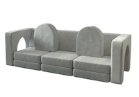 linor 13-Piece Toddler Sofa for Kids in Gray