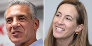 Republican nominee Jack Ciattarelli (left) and Democratic nominee Mikie Sherrill (right) are running to become New Jersey's next governor in the Nov. 4 general election.
