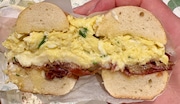 A bacon, egg and cheese bagel from Cheech's in Jersey City.