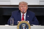 President Donald Trump speaks during an "Invest in America" roundtable with business leaders at the White House, Monday, June 9, 2025, in Washington. (AP Photo/Evan Vucci)