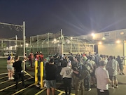 Protestors block an SUV from exiting an ancillary gate at Delaney Hall, an ICE jail in Newark,. N.J. on June 12, 2025.