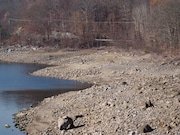 This is what the Wanaque Reservoir in northern New Jersey looked like during the early phase of the state's drought woes in November 2024.