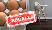 There were several food, product and car recalls for the week of June 9-15 that you might have missed, including recalls for high chairs and brown eggs.