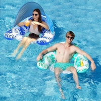 CALOBANA Pool Float with Canopy (Set of 2)
